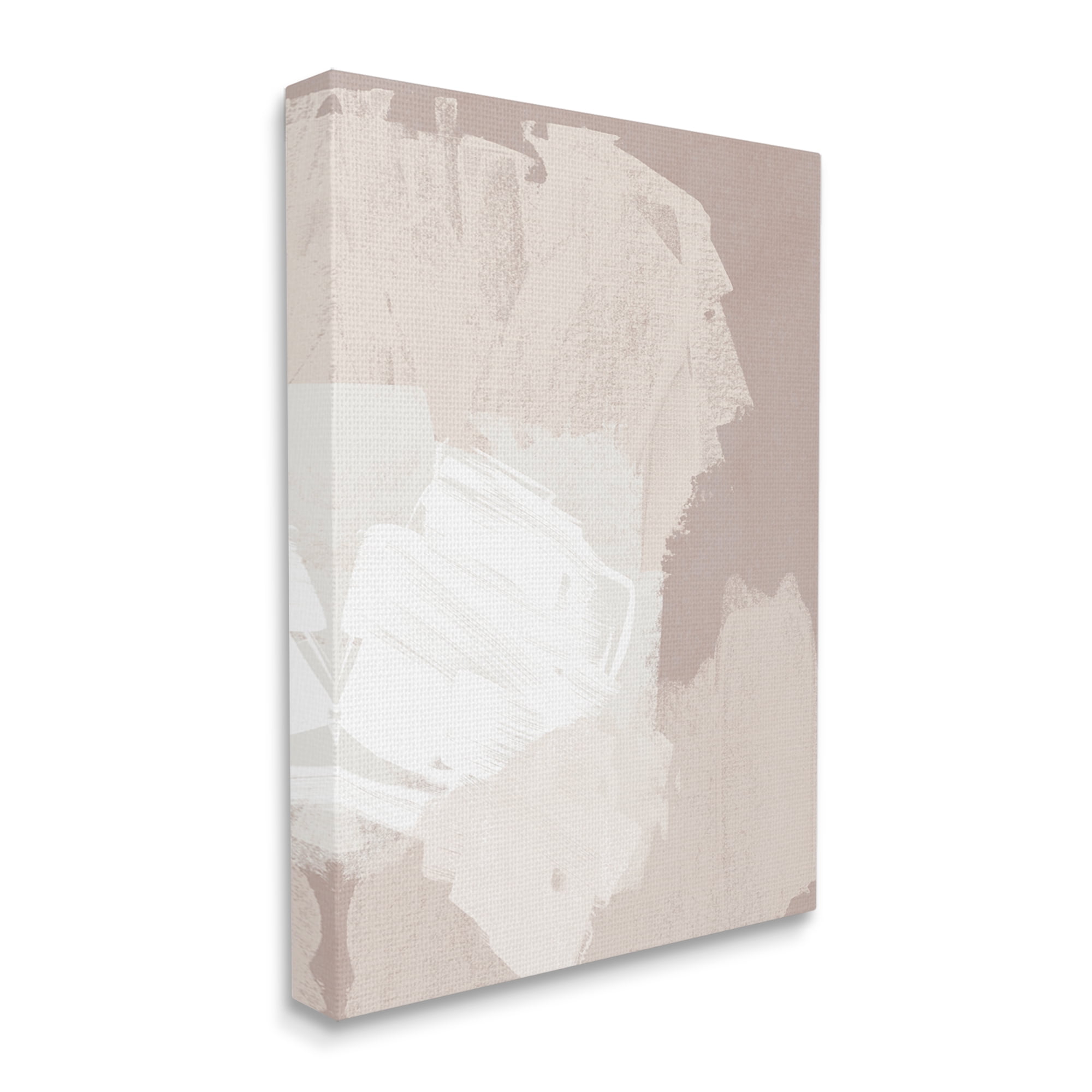 Stupell Industries Abstract Brush Strokes Collage Neutral Beige Tones Painting Gallery Wrapped Canvas Print Wall Art, Design by June Erica Vess