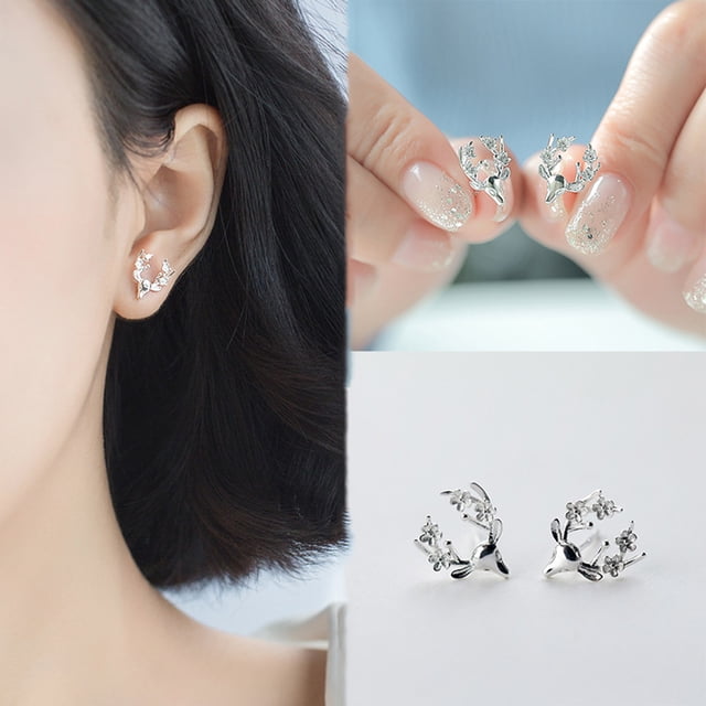Fiudx Pendientes de Asta, Estilo Bohemio, Regalo Navideño Único, Accesorio Festivo, Perfectos para Celebraciones, Ideales para Mujeres con Estilo, Diseño de Aleación.