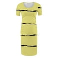 thumbnail image 6 of gakvbuo Maternity Dress For Photoshoot Womens Short Sleeve Breast-Feeding Maternity Nursing Dress Bodycon Pregnancy Scoop Neck Ruched Midi Fitted Dresses For Women 2361, 6 of 6