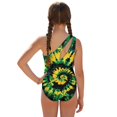 thumbnail image 2 of Whosucclay Butterfly Tie Dye Girls One Piece Swimsuits, Adjustable Straps Removable Bra Girls' One Piece Swimsuit with Cover Up for Swimwear, 17-18 Years Old, 2 of 10