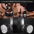 thumbnail image 4 of Cateissary Distribuidor de tamper de café FenKicyen para portafiltro de 58mm, nivelador de café de doble cabezal, accesorios de martillo de polvo de acero Juegos de servir café y té Cateissary HA007156-00B, 4 of 6