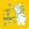 thumbnail image 4 of Inktastic Let It Snow Snowman Boys or Girls Baby Bib, 4 of 4