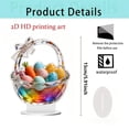 thumbnail image 2 of Colorful Easter Bunny Acrylic Decor - Modern 2D Flat Tabletop Ornament for Living Room, Bedroom, Office Desk, Compact 15cm Festive Home Accent & Spring Gift Idea, 2 of 6