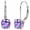 Silver+purple 1.0 ct, variant on Moissanite Earrings,1.0ct-2.0ct D Color Brilliant Round Cut Earring 18K White Gold Plated Sterling Silver Dangle Earrings Moissanite Leverback Drop Earrings