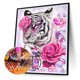 thumbnail image 2 of Diamond Drill Tiger Flower 5D Kits de pintura de bricolaje Decoración de pared redonda completa (B5482) FLhrweasw Nuevo, 2 of 9