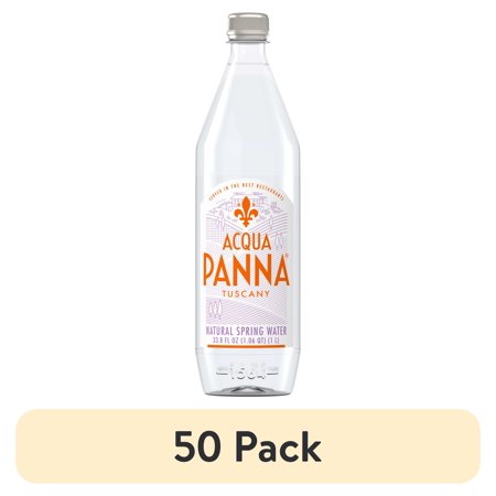 (50 pack) Acqua Panna Tuscany Natural Spring Water, 33.8 fl oz