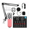 thumbnail image 1 of Professional Audio V8 Sound Card Set Mic Studio Condenser Microphone For Podcast Recording Live Streaming, 1 of 6