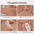 thumbnail image 4 of California Design Den Full Size Sheets Set - 400 Thread Count 100% Cotton Sateen, Deep Pocket with All Around Elastic for a Snug Fit - Fresh Clay, 4 of 7