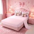 thumbnail image 3 of meiyoeat Highland Cow Flower 7 Pieces Full Size Bedding Sets,Cute Farm Cattle Full Size Bed in a Bag For Girl,Reversible, 3 of 7