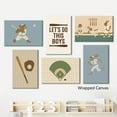 thumbnail image 3 of Baseball Poster Canvas, Baby Boy Sports Nursery Wall Art, Cute Animal Rabbit Bear Athletes Pictures, Let's Do This Boys Charming Quote Print, Kids Bedroom Baseball Field Art 8x12in Unframed, 3 of 4