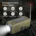 thumbnail image 4 of Outdoor Emergency Radio Portable Solar Charging Hand Crank USB Rechargeable Radio with Flashlight SOS Alarm AM/FM Cell Phone Charger, 4 of 7