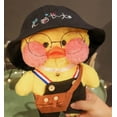 Hyaluronic Acid Duck Plush Doll Yellow Duck Black Round Hat Adorable hyaluronic-acid-duck-plush-doll-yellow-duck-black-round-hat-adorable