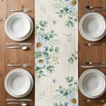 thumbnail image 4 of Table Runner 108 Inches Long for Kitchen Dining, Spring Floral Daisy Dresser Scarf Farmhouse, Dining Table Decorations for Wedding/Parties, Eucalyptus Leaves Watercolor Botanical 13 x 108 In, 4 of 8