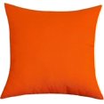 thumbnail image 2 of Juego de 2 fundas de almohada/fundas de cojín de lona de algodón 100% sólidas decorativas hechas a mano, 11 colores disponibles (18 "x 18", 2 piezas, naranja) (h, 2 of 4