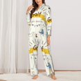 thumbnail image 2 of Fotbe Golf Icons And Golfer Pattern Long Sleeve Pajama Set for Women,Sleepwear Set,2-piece Loungewear Set,Soft PJs Comfy Nightwear with Pockets -Large, 2 of 7