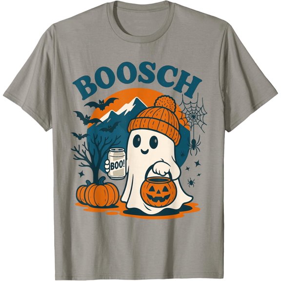 Boosch Light Halloween Shirt Men, Funny Ghost Beer Drinking T-Shirt SPORT GREY Unisex S-5XL Hot Trending Shirt, Vintage Birthday Gift