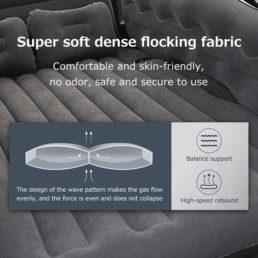 CACAGOO Mattress Car Inflatable Travel Bed Home Outdoor Camping Mat Rear Flocking Plus Air Mattress for SUV