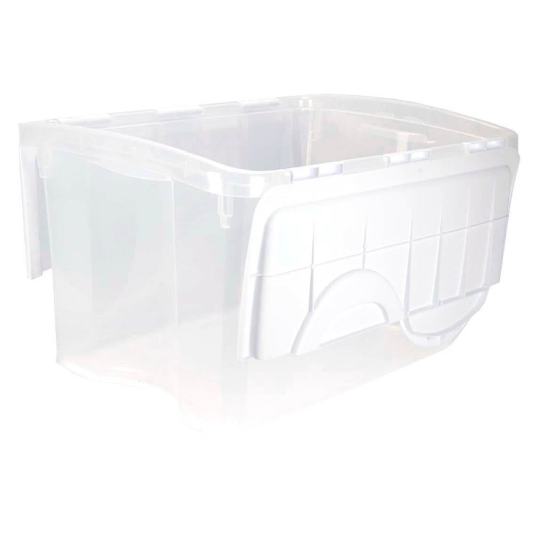 Sterilite 48 Qt Hinged Lid Storage Box Plastic Stackable Bin with Lid, 18  Pack, 1 Piece - Baker's