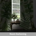 thumbnail image 4 of Lfeey Blackout Curtains, Green Palm Leaf Print Grommet Curtains, Room Darkening for Bedroom Apartment, 84 Inches Long, 2 Panels, 4 of 6