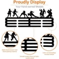 thumbnail image 5 of 1 set Women's Basketball & Volleyball & Dance Theme Iron Medal Hanger Holder Display Wall Rack with Screws Sports Themed Pattern 150x400mm, 5 of 7