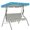 Sky Blue, variant on Outdoor Patio Swing Canopy Replacement Top Cover for 2-3 Seater, Waterproof 210D Oxford Fabric Sun Shade for Porch Garden Balcony Swing, Includes Seat Cushion Cover (75"x52"x6"+59"x19.7")