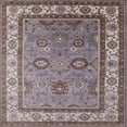 thumbnail image 1 of Ahgly Company Indoor Square Mid-Century Modern Dark Gray Oriental Area Rugs, 4' Square, 1 of 6