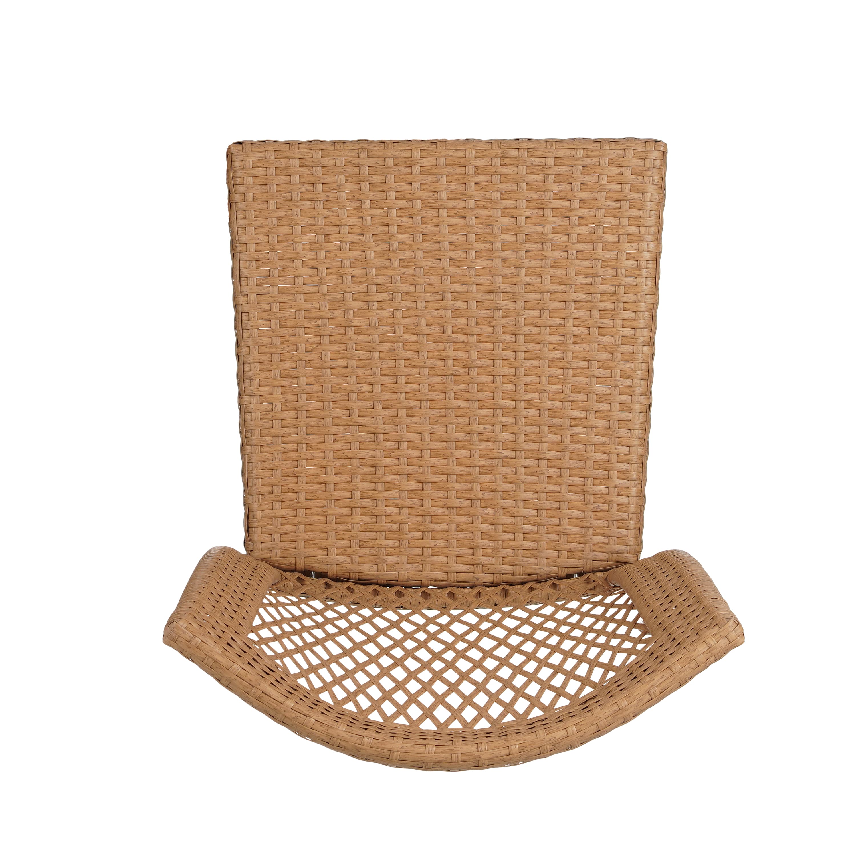 MAYEERTY STACKING SIDECHAIR Set of 2 KD Light Brown Space-Saving for Kitchen Dining
