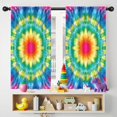 thumbnail image 5 of Blackout Kids Curtains,Colorful Tie Dye Blossom Pattern Childrens Insulated Curtains Set Of 2,Bedroom Essentials,Toddler Room Decor 42"x54", 5 of 5