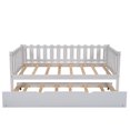 thumbnail image 3 of ENYOPRO Twin Daybed with Trundle, Wood Twin Bed Frame, White Daybed and Trundle Set, Twin Size Bed with Premium Pine Wood Support, No Box Spring Needed, Ideal for a Kids Room Guest Room Apartment, 3 of 10
