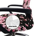 thumbnail image 5 of ZIATUBLES Desk Office Chair Covers Stretchable Removable Computer Rotating Chair Slipcover with Snap Button Stylish Chair Protector Cover for High Back Chair Seat Backrest, L, Butterfly Peach Blossom, 5 of 7