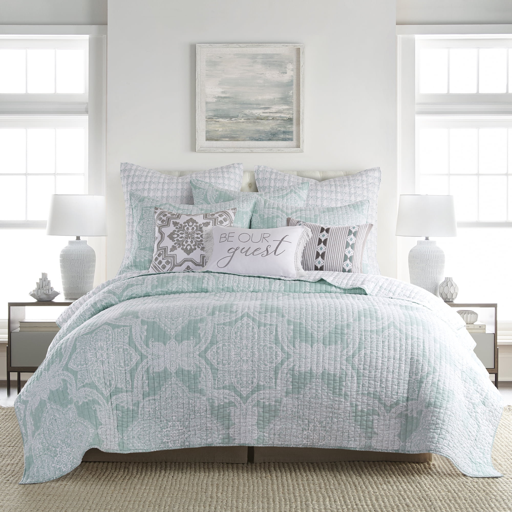Levtex Home - McClain Spa Quilt Set - Full/Queen Quilt (88x92) + Two ...