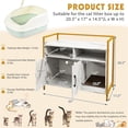 thumbnail image 3 of Demi Bonn 35" Hidden Cat House Washroom with 2-Doors and Scratch Cardboard, Wooden Cat Litter Box Enclosure Furniture, White, 3 of 8