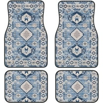 Car Floor Mats Set of 4,Antique Oriental Turkish Persian Carpet Front Rear Carpets Mat Decorative Car Floor Carpets Rugs Non-Slip Auto Car Accessories Universal Fit for Car SUV Truck Van