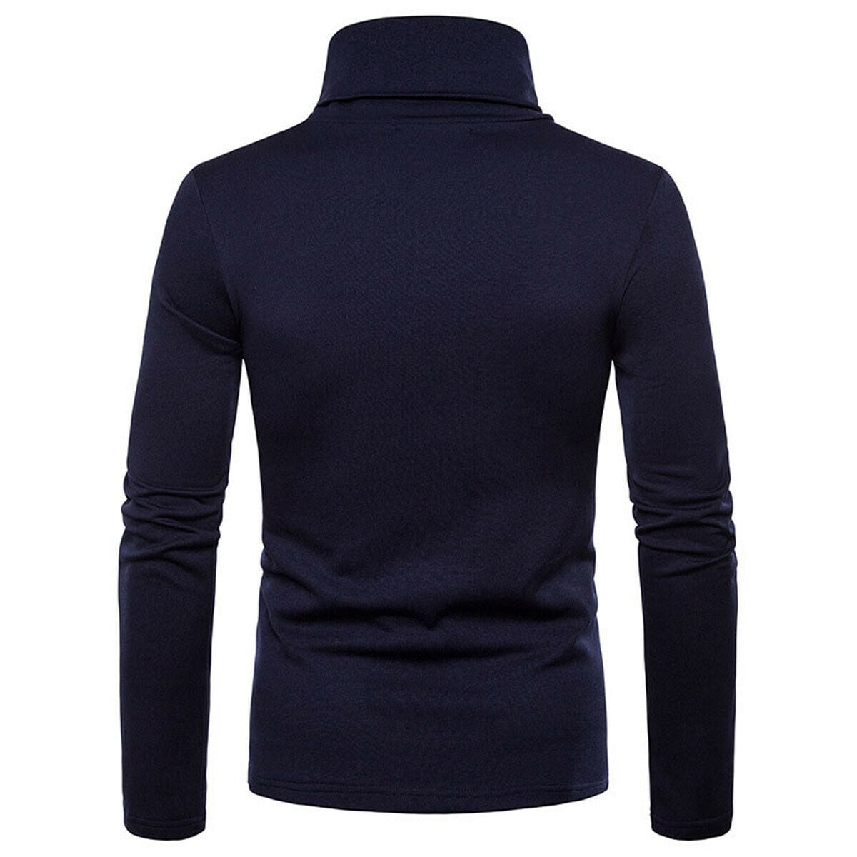 Mens Slim Fit Long Sleeve Turtleneck T-Shirts Stretchy Athletic Warm Sweater  Top - Walmart.com