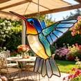 thumbnail image 6 of Stained Glass Suncatcher With Bird Design For Window Decor - Hand-Cut Colorful Glass Art With Hanging Chain For Home, Garden, And Patio Display, 6 of 8