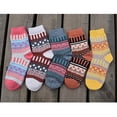 thumbnail image 4 of 5 Pack Womens Warm Socks Winter Thick Knitted Wool Crew Casual Socks Gift, 4 of 5