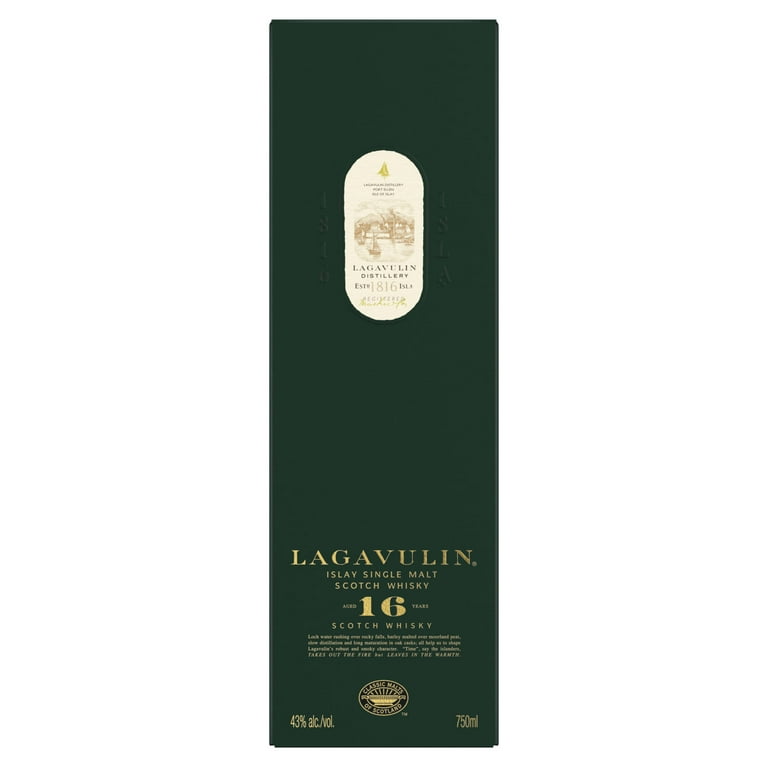 Lagavulin 16 Year Old Islay Single Malt Scotch Whisky, 750