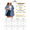 thumbnail image 6 of Unique Bargains Women Plus Size Denim Shirt Short Sleeve Button Down Chambray Shirts Sky Blue 4X, 6 of 6