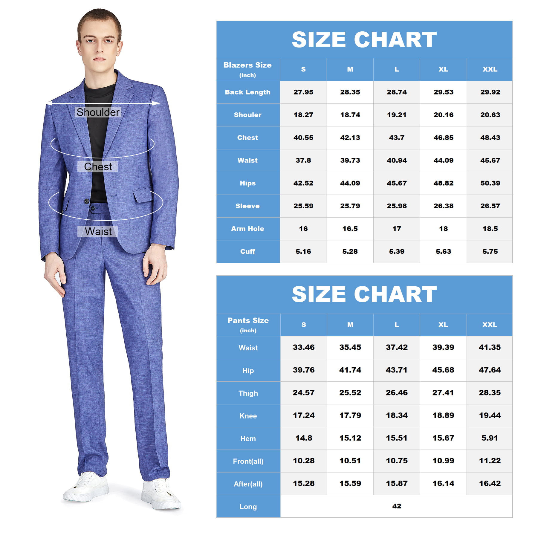 Mens Suit Slim Fit 2 Piece 2 Buttons Solid Suit Blazer Jacket Pants Suits  for Men US Size 30 Navy at Amazon Men's Clothing store
