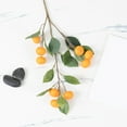 thumbnail image 4 of Artificial Orange Branch, Fake Fruit Decor, Realistic Silk Leaves, Home Restaurant Centerpiece, Plastic Table Vase Arrangement, Year-Round Display, 4 of 7