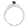 thumbnail image 5 of 14k White Gold Oval Garnet And Diamond Ring, 5 of 6