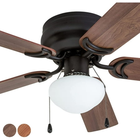 

FEIFELY 50860 Alvina LED Globe Light Hugger/Low Profile Ceiling Fan 42 inches Bronze
