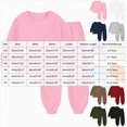 thumbnail image 4 of KPOPLK Teen Girls Outfit Sets 2 Pieces Long Sleeve Solid Color Pullover Sweatshirt & Jogger Pants Clothing Sets,Size 10-11 Years, 4 of 6