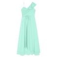 thumbnail image 2 of TiaoBug Kids Girls Party Dress Ruffles One Shoulder Bridesmaid Wedding A-line Gown, 2 of 6