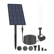 AREALER 2.5W Solar Fountain Pump with with 4 Nozzles DIY Birdbath Submersible Wall-mounted Plug-in Fountain Pump for Fish Garden Pool Aquarium
