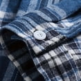 thumbnail image 6 of Miqool Men's Flannel Plaid Shirt Long Sleeve Button Down Collared Casual Lightweight Jacket Layering for Fall Winter, 6 of 7