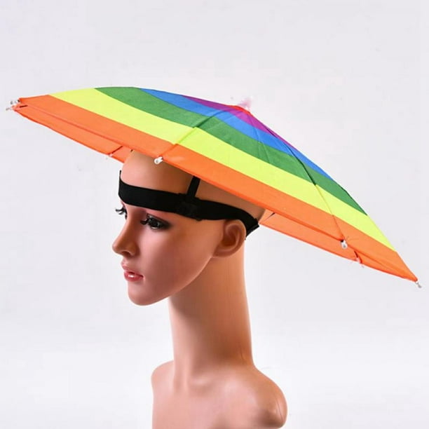 TINKER Rainbow Umbrella Hats Camouflage Fishing Cap Beach Umbrella
