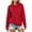 Red, variant on Tqcoqu Women's Solid Crew Neck Pullover Sweatshirt with Dual Front Patch Pockets,Long Sleeve Loose Casual Tops for Fall Winter,Black Women's S-XXL