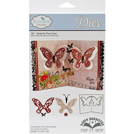 Elizabeth Craft Pop It Up Metal Dies By Karen Burniston, Butterfly Pivot Card