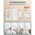 thumbnail image 4 of DEWENWILS 3 Way Wireless Light Switch, 125V Wireless Light Switch and Receiver Kit with Magnetic Panel, Ideal for Ceiling Light, Fan, Lamp, 100FT Range, Neutral Wire Needed, 4 of 5